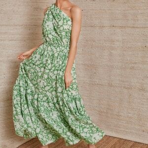 Tuckernuck Exclusive Green Botanica Long Dress Charina Sarte